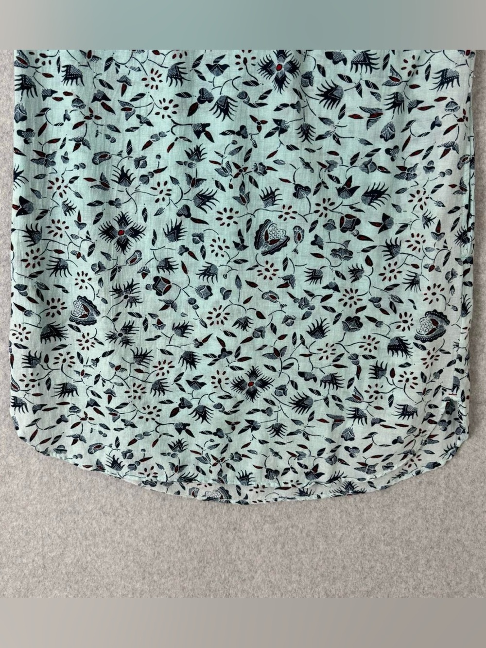 Xirena Shirt Dress Size XS Blue Floral Mini Coastal Beach Casual Resort Luxury - Picture 4 of 8